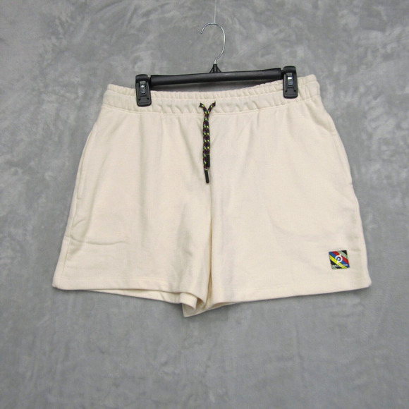 Peloton Women’s Size Large Unwind French Terry Cloth Women's Shorts Cream NWT - Picture 1 of 13